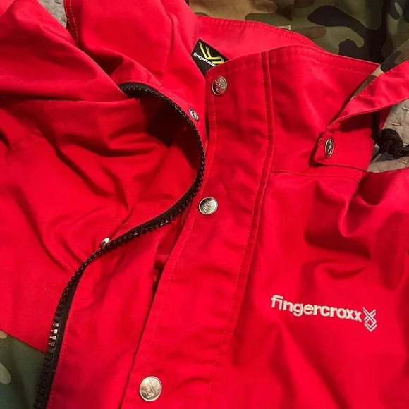 Fingercroxx Red Camoflauge Men’s Jacket Size Medium Outerwear Camo - Picture 10 of 10